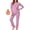 Purple, variant on MOSHU Womens Pajama Sets Two Piece Thermal Underwear for Women Crew Neck Long Sleeve Tops and Leggings Lounge Sets