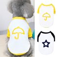 thumbnail image 1 of Visland Pet Shirt Star Pattern Sun Protection Decorating Dogs Cats Short Sleeve Tops for Home Wear, 1 of 8