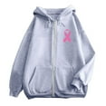 thumbnail image 6 of Cancer Awareness Hoodie for Women 2025 Long Sleeve Full Zipper Hoodies with Pockets Hooded Sweatshirt Jacket, 6 of 7