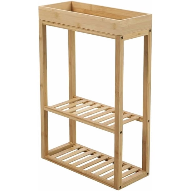 CASA EASTER Estantería de 3 Niveles de Bambú – Modelo 89706FB | Librero Minimalista Moderno | Mueble Organizador Abierto | Ideal para Baño, Cocina, Recámara u Oficina | Color Natural