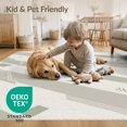 thumbnail image 4 of ODIKA 2'x3' Green Sage Contemporary Geometric Diagonal Washable Accent Rug Modern Abstract Rectangular Blocks with Dotted Pet Friendly, Bedside Mat for Bedroom, Nursery, RV, 4 of 7