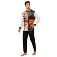 thumbnail image 2 of Ultra Soft Matching Family Halloween Pajamas PJs Set, Spooky Pumpkin Ghost Long Sleeve Top Pants Lounge Sleepwear Outfits, 2 of 5