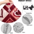thumbnail image 6 of Xoenoiee Heart Love Grid Pattern Universal Gaming Chair Cover with Armrest Covers, Stretchable Non-Slip Fabric Gaming Chair Protector Valentine's Day Decor for Reclining, Swivel & Boss Chairs, 6 of 7