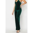 thumbnail image 3 of TEEZE ME Womens Green Spaghetti Strap V Neck Wide Leg Jumpsuit 7, 3 of 3