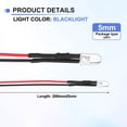 thumbnail image 2 of 12V LED Light Diodes  8"- 30 Pcs Emitting Diode Lights DIP 5mm, Ultraviolet, 2 of 6