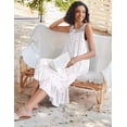 thumbnail image 4 of Ekouaer Women's Nightgowns Long Sleeveless Night gown with Pockets Soft Ladies Nightdress Lace Trim Victorian Sleepwear Vintage Old Fashioned Gown, 4 of 6