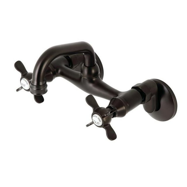 Kingston Brass KS112ORB Two-Handle Wall Mount Bar Faucet, Oil Rubbed Bronze