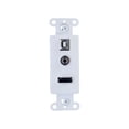 thumbnail image 2 of HDMI&REG;, USB AND 3.5MM AUDIO PASS THROUGH DECORATIVE WALL PLATE - WHITE, 2 of 4