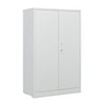 thumbnail image 6 of 42" Garage Cabinet 3 Layer Metal Storage Cabinet with Doors and Shelves Folding Locker Cabinet Easy Installation for Home Office,School,Garage,Black, 6 of 8