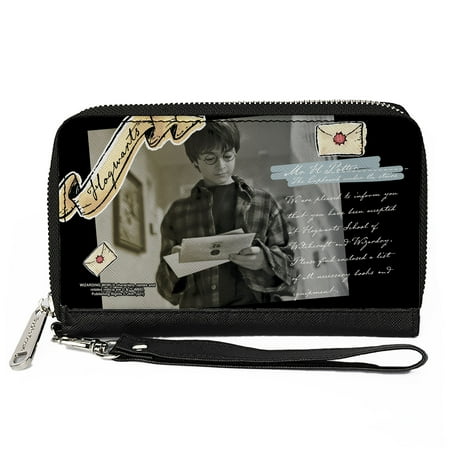 The Wizarding World of Harry Potter Wallet, Zip Around, Harry Potter Hogwarts Acceptance Letter Pose Collage, Vegan Leather