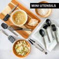 thumbnail image 3 of Collection 9 Piece Mini Kitchen Utensil Set- Stainless Steel and Silicone Kitchen Tools- (Black), 3 of 8