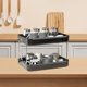 thumbnail image 4 of Estante de almacenamiento de tazas | Organizador de vasos de plástico para vasos de café | Diseño compacto que ahorra espacio para el hogar, la oficina, la cocina y el uso al aire libre | Blanco y, 4 of 5