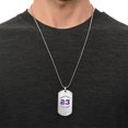 thumbnail image 4 of Basketball Sports Necklace I Jersey Design No. 23 I Personalized Sports Jewelry - Graphic Military Dog Tag Necklace (Optional Personalized Engraving), 4 of 5