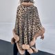 thumbnail image 5 of Suéter tipo chal con estampado de leopardo y cuello tipo capa de moda de otoño e invierno para mujer, 5 of 6