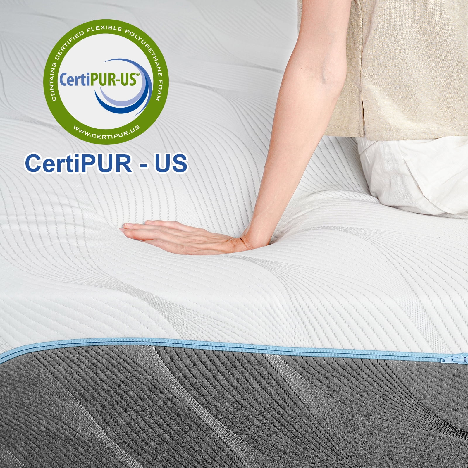 Extra Firm Queen Memory Foam Mattress, 12 Inch Dual-Sided Flippable Design for Back Pain Relief, CertiPUR-US Certified