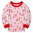 thumbnail image 4 of Kiijoy Toddler Girls Christmas Pajamas Penguin Print Long Sleeve Top Pants Sleepwear Set, 4 of 5