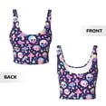 thumbnail image 6 of Rateoe mushroom colorful Skull star Print Womens' Sports Bras Scoop Neck Sports Vest- Padded U Back Seamless High Impact Support, 6 of 7