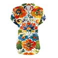 thumbnail image 5 of Jjayotai Womens Golf Polo Shirts, V Neck Short Sleeve T Shirt, Lightweight Moisture Wicking Polo, Casual 2 Buttons Outfits, Bohemian Clothes for Women Plus Size Beige^ XXXL, 5 of 5