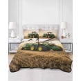 thumbnail image 2 of Twin Quilt Bedding Set, Sunset Green Truck Reversible Summer Quilt 3 Pieces, Farmhouse Car Lightweight Bedspreads Coverlets with 2 Pillow Shams for All Seasons, 2 of 5