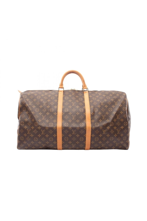Pre-Owned Louis Vuitton Keepall 60 Boston Bag Handbag, Coated Canvas and Leather, Monogram...