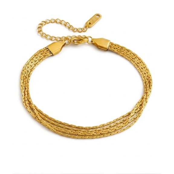 Elegant Multi Layer Chain Bracelet for Women with Adjustable Design Stylish Fashion Jewelry Accessory