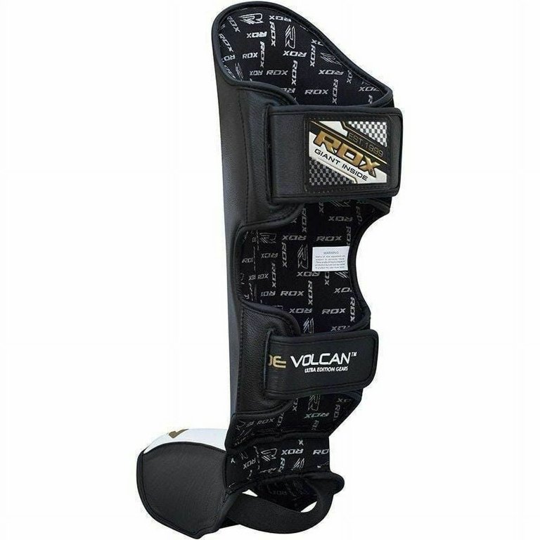 RDX T1 Leather Shin Instep Guards, protege tibia mma