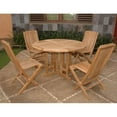 thumbnail image 2 of Teak Butterfly Comfort 5-Pieces Dining Table Set, 2 of 3