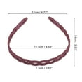 thumbnail image 3 of Unique Bargains 1 Pc Classic Elegant Frosted Chain Hairband for Women for Girls 5.51"x4.72" Purple, 3 of 4