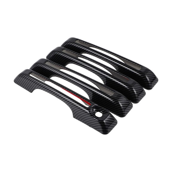 4pcs Exterior Door Handle Cover Car Door Handle Protector for Ford Maverick 2022-2023 Car Door Handle Protector Carbon Fiber Pattern Black