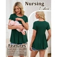 thumbnail image 3 of Women's Maternity Clothes Short Sleeve Nursing Tops Breastfeeding Shirts 3-Pack, 3 of 6