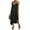 Noir, variante sur Celmia Robe Camisole en Denim à Bretelles Boutonnée d'Été pour Femmes, Robe Midi Évasée de Plage pour Dames