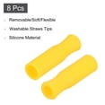 thumbnail image 3 of 8pack Silicone Straw Tips, Soft Reusable Straws Tips Fit for 1/4 Inch(6mm) OD Stainless Steel Straws, Yellow, 3 of 6
