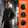 thumbnail image 7 of Mens Hoodies Zip Up Sweatshirt, Drawstring Hood Kangaroo Pocket Athletic Jacket, Casual Fall Winter Tops, 7 of 7