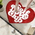 thumbnail image 3 of Cute Hot Small Area Rugs for Bedroom Bathroom Living Room College Dorm Heart Shaped Modern Preppy Rug Funky Bath Mat Soft Shaggy Bathroom Rugs Non Washable, 3 of 4