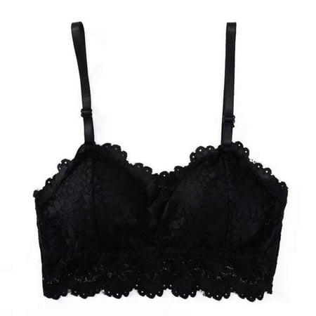 - Women Lace Wireless Bralette Bras Camisole Bustier Crop Tank Top Padded Vest