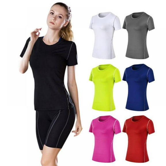 Monfince Women Wicking Breathable Short Sleeve T shirt Quick Dry Loose Yoga Tops Activewear Comfort T-shirt for Running Workout S-2XL