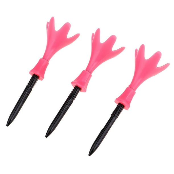 3 unids de Golf ajustables Kusrkot tees de Golf limitados Rosado Golf Tee Holder