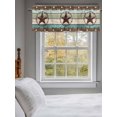 thumbnail image 3 of West Texas Star Rustic Curtain Valances for Windows, Farmhouse Teal Green Wood Plank Kitchen Valance Window Treatment, Light Filtering Block Curtains for Bathroom/Bedroom/Living Room 42'' x 12'', 3 of 9