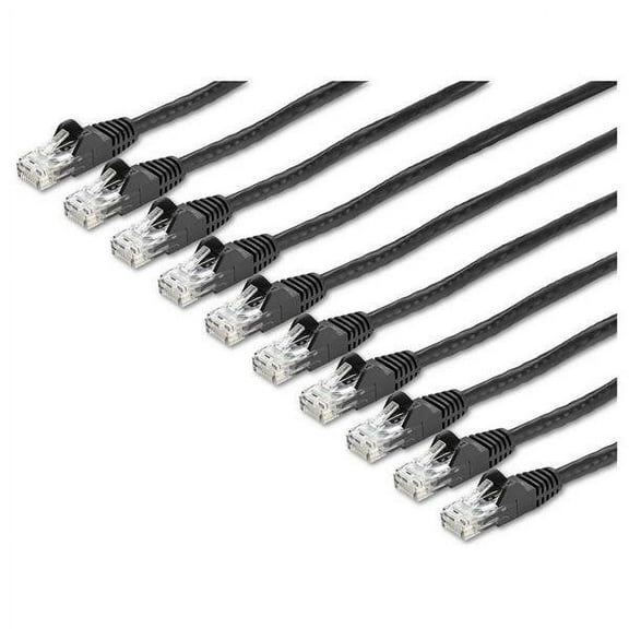 StarTech 15 ft. CAT6 Cable - 10 Pack - BlackCAT6 Patch Cable - Snagless RJ45 Connectors - Category 6 Cable - 24 AWG [N6PATCH15BK10PK] (240924)