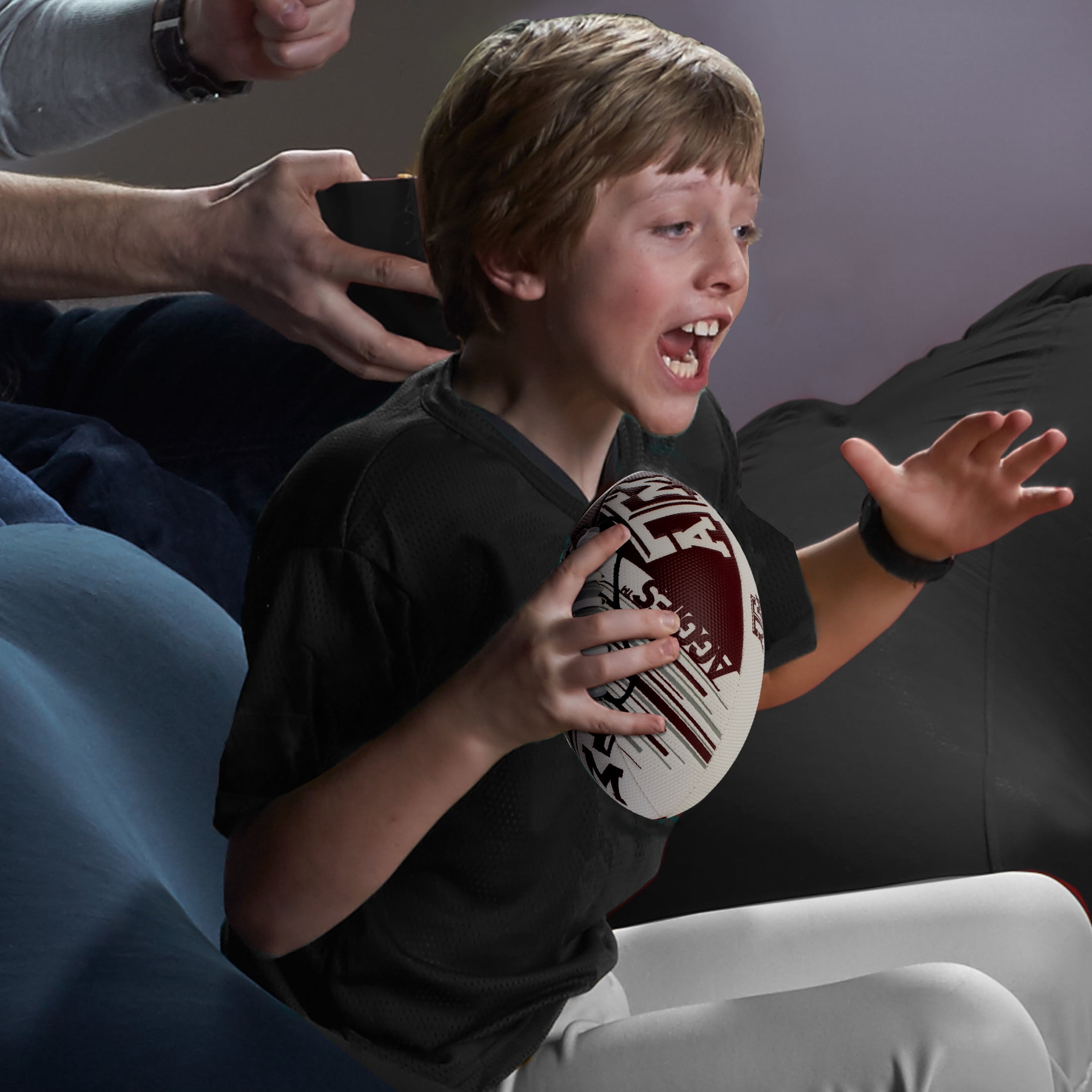 Franklin Sports Texas A&M Aggies Football - Youth Mini Football - 8.5" Football- SPACELACE Easy Grip Texture- Perfect for Kids !