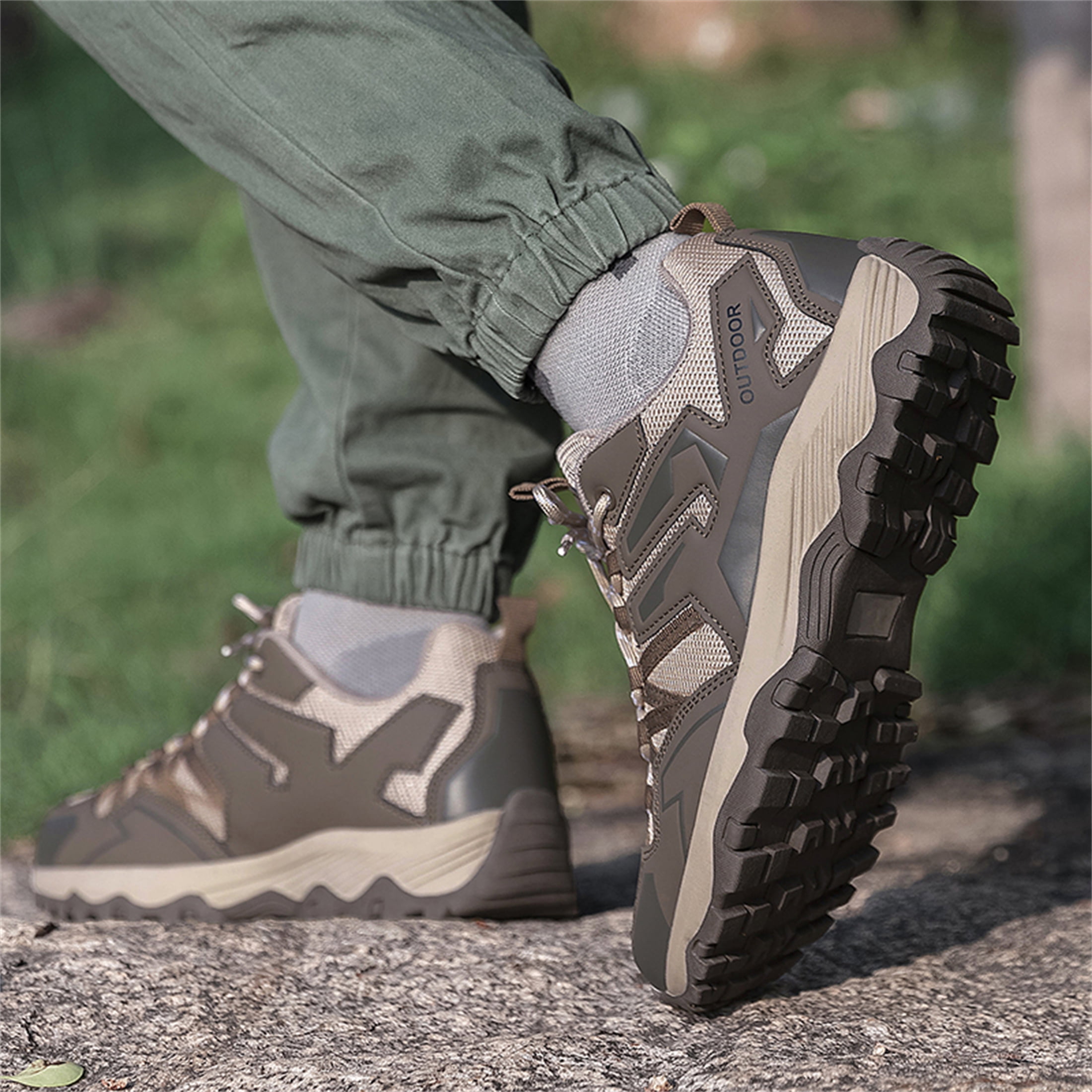 YOURDIARY Womens Mens Hiking Shoes Comfortable Breathable Anti-Slip Outdoor Hike Trekking Trails Shoe