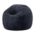 thumbnail image 2 of Hobestluk Bean Bag Chairs 2.5FT Beanbag Chair with Plush Faux Fur Cover Memory Foam Bean Bags, Small Bean Bag Chair for Living Room Bedroom, Playroom(Dark Grey), 2 of 8