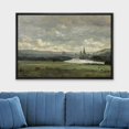 thumbnail image 2 of wall26 Framed Canvas Print Wall Art Pastel Storm Cloud Valley Lake Landscape Nature Wilderness Illustrations Fine Art Decorative Rustic Multicolor for Living Room, Bedroom, Office - 16"x24", 2 of 5