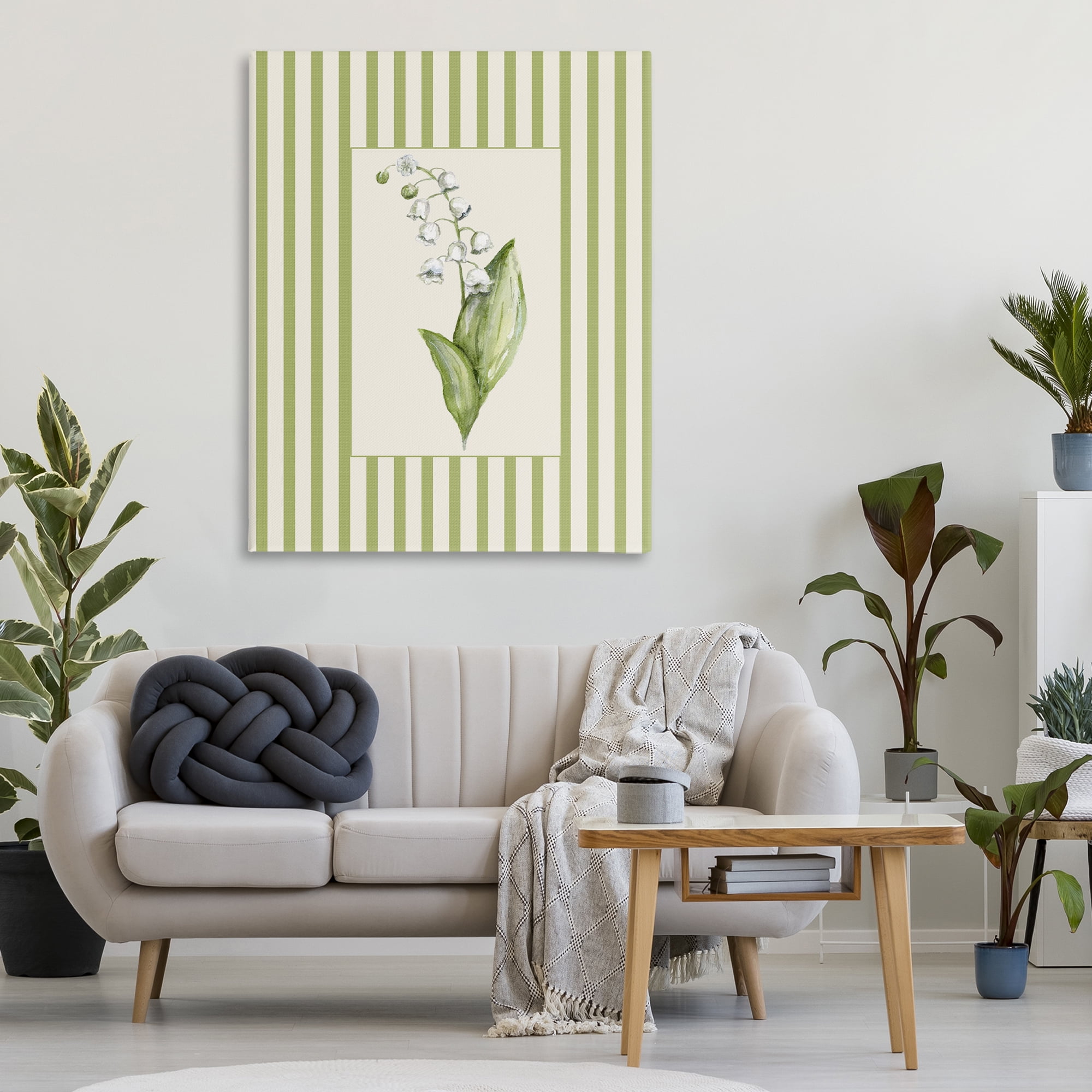 Striped Lily Of The Valley Canvas Wall Art, design by Lisa Wehmeyer