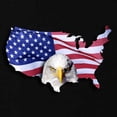 thumbnail image 2 of CafePress - Bald Eagle Over American Flag Maternity T Shirt - Maternity Dark T-Shirt, 2 of 3