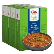 Gits Ready To Eat Rajma Masala, Pure Veg, Heat And Eat, North Indian Gravy, Microwaveable, 1200G (Pack Of 4 X 300G Each)