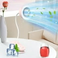 thumbnail image 3 of Sentmoon Room Decor Mini Fan Lamp 2-in-1 Silent Portable Wall Lamp Folding USB Desktop High Speed Clip Fan White And Blue Three Colors Optional, 3 of 5