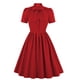 thumbnail image 1 of Vestidos Para Mujer Casual Manga Corta Cuello Redondo Color Sólido Cordón Un Solo Pecho Vestido Con Dobladillo Suelto Odeerbi  ODB145736, 1 of 5