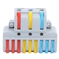 thumbnail image 4 of Terminales 10 Uds. Terminal De Abrazadera De Bloque De Alambre 3 En 9 Salidas Conectores Eléctricos De Cableado Rápido LT-933, 4 of 7