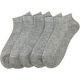 thumbnail image 2 of SERISIMPLE Women Thin Mesh Bamboo Ankle Breathable Sock Summer Low-Cut Socks 5 Pairs (Grey, Large), 2 of 6